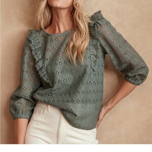 Garnet Hill ruffle blouse